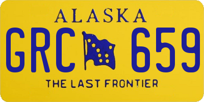 AK license plate GRC659