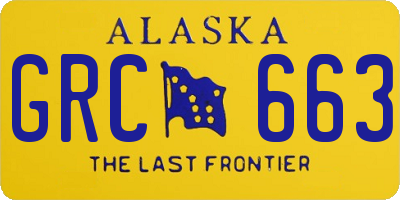 AK license plate GRC663