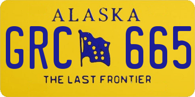 AK license plate GRC665