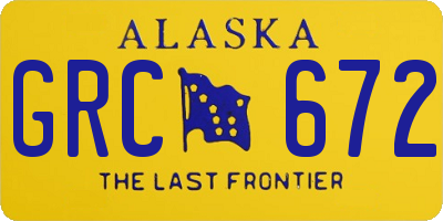 AK license plate GRC672