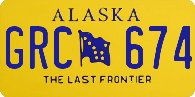 AK license plate GRC674