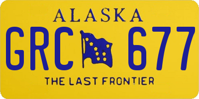 AK license plate GRC677