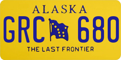 AK license plate GRC680