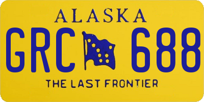 AK license plate GRC688