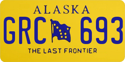 AK license plate GRC693