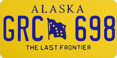 AK license plate GRC698