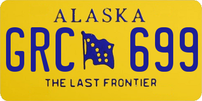 AK license plate GRC699