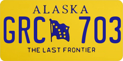 AK license plate GRC703