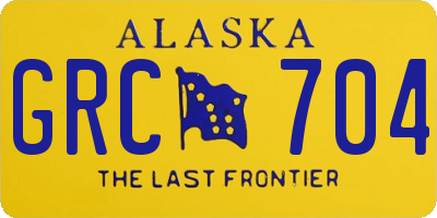 AK license plate GRC704