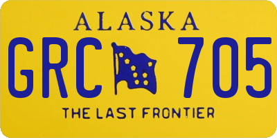 AK license plate GRC705