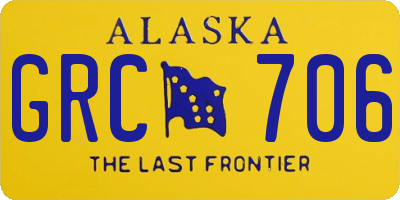 AK license plate GRC706