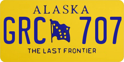 AK license plate GRC707
