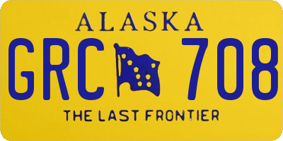 AK license plate GRC708