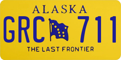 AK license plate GRC711