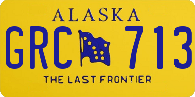 AK license plate GRC713