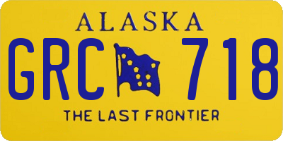 AK license plate GRC718