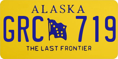 AK license plate GRC719