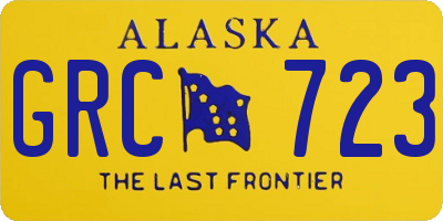 AK license plate GRC723