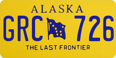 AK license plate GRC726