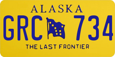 AK license plate GRC734