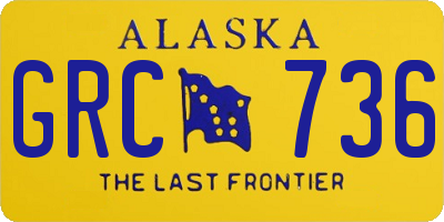 AK license plate GRC736