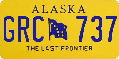 AK license plate GRC737