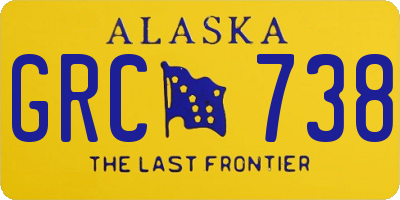 AK license plate GRC738