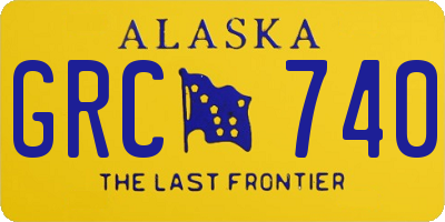 AK license plate GRC740