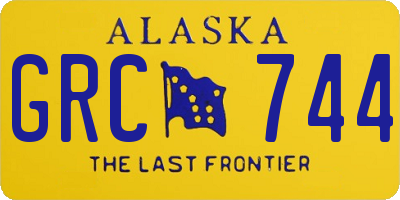 AK license plate GRC744