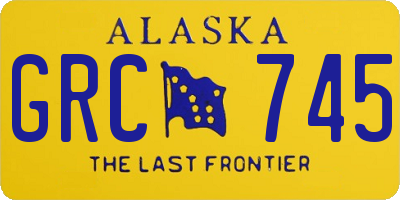 AK license plate GRC745