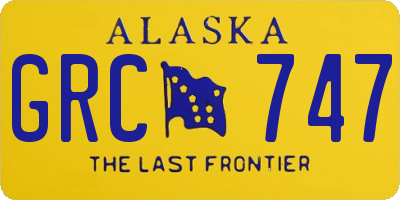 AK license plate GRC747