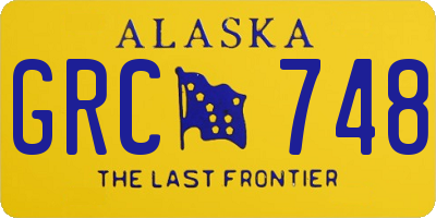 AK license plate GRC748