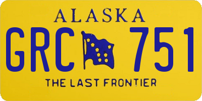 AK license plate GRC751