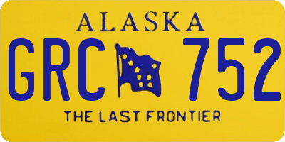 AK license plate GRC752