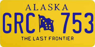 AK license plate GRC753