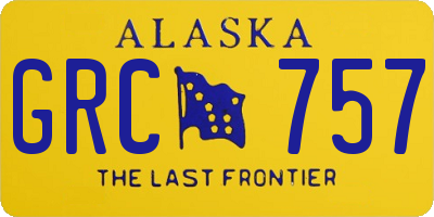 AK license plate GRC757