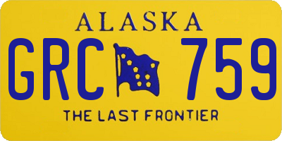 AK license plate GRC759