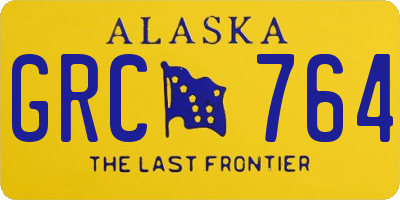 AK license plate GRC764