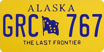 AK license plate GRC767