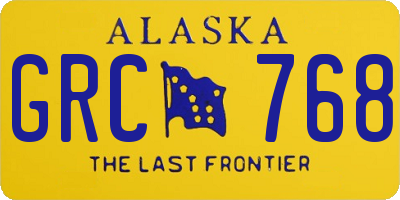 AK license plate GRC768
