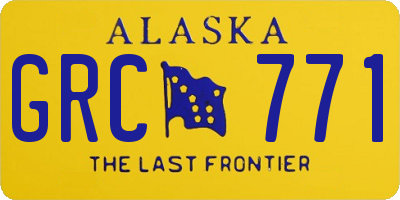 AK license plate GRC771