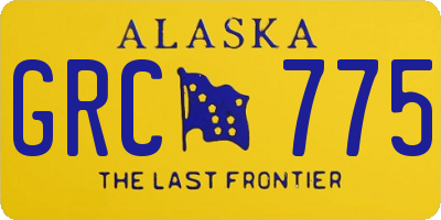 AK license plate GRC775