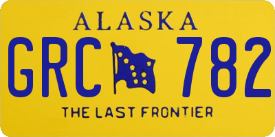 AK license plate GRC782