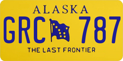 AK license plate GRC787