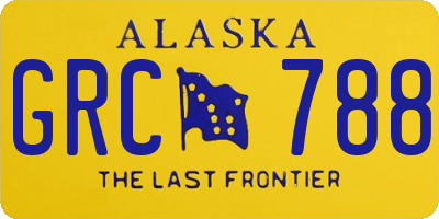 AK license plate GRC788