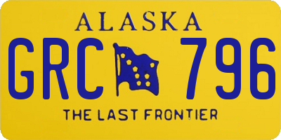 AK license plate GRC796