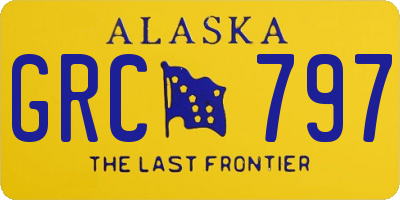 AK license plate GRC797