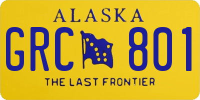 AK license plate GRC801