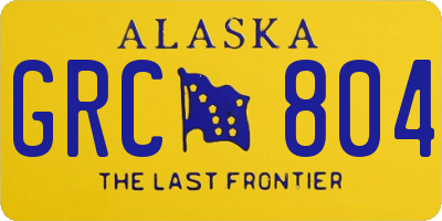AK license plate GRC804