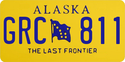 AK license plate GRC811